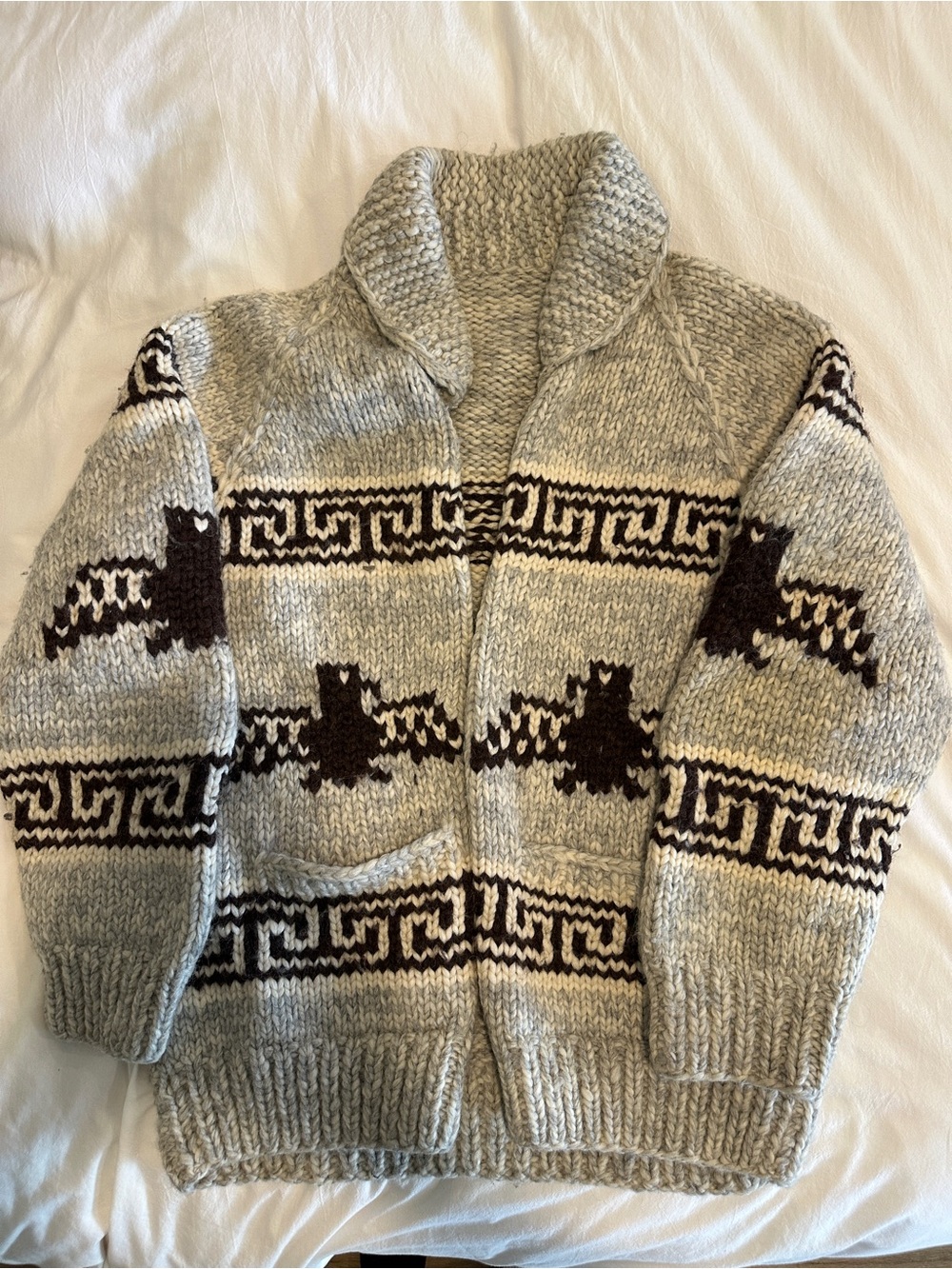 Vintage Hand Knit 100% Wool Sweater